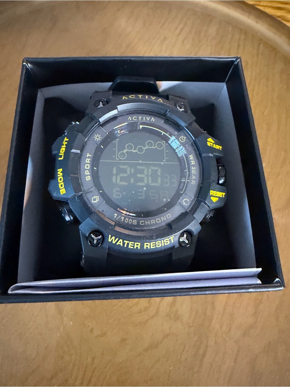 Activa X Invicta 50mm Digital Watch Black Gold Acw8082-026 Mens